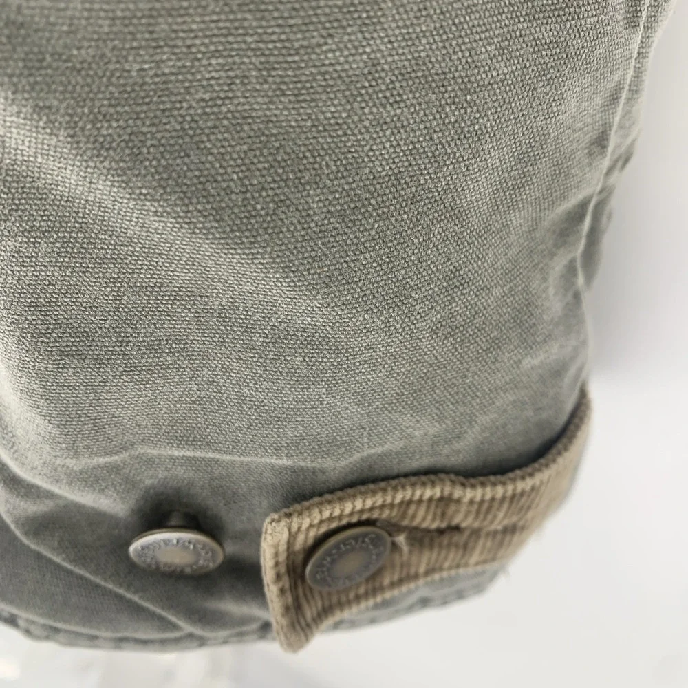 Wrangler Men's Sherpa Lined Vest Green 2XL Zip Button Pockets Workwear